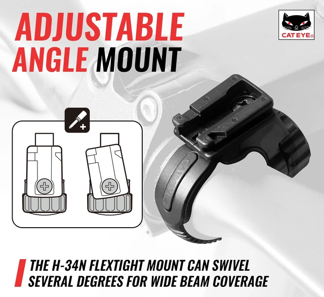 Alt view image 6 of 7 - HL-EL135N Bike Headlight | OptiCube Lens Technology, Easy Setup FlexTight Mount, Multiple Lighting Modes, Battery-Powered Operation