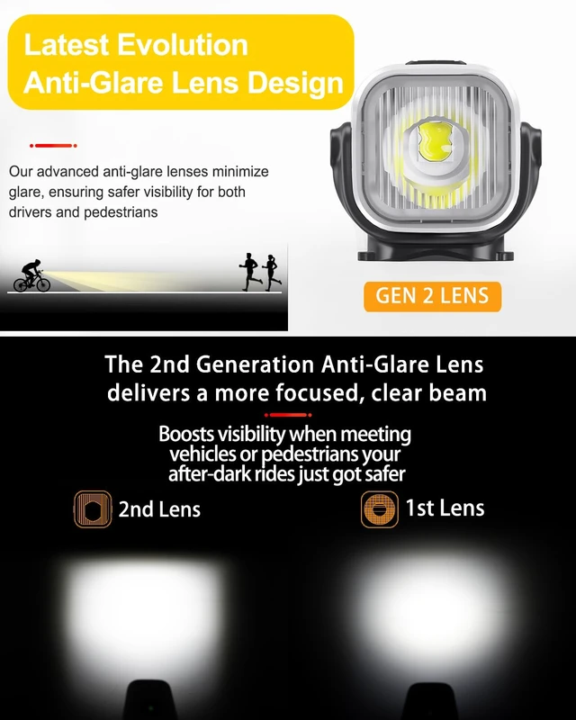 Alt view image 4 of 7 - CL1200 Bike Lights for Night Riding,Compatible with Garmin/GoPro Mount,1200 Lumen Bright Bike Headlight,5000mAh Rechargeable Battery,Waterproof Bike Front Light for Commuter Cyclists