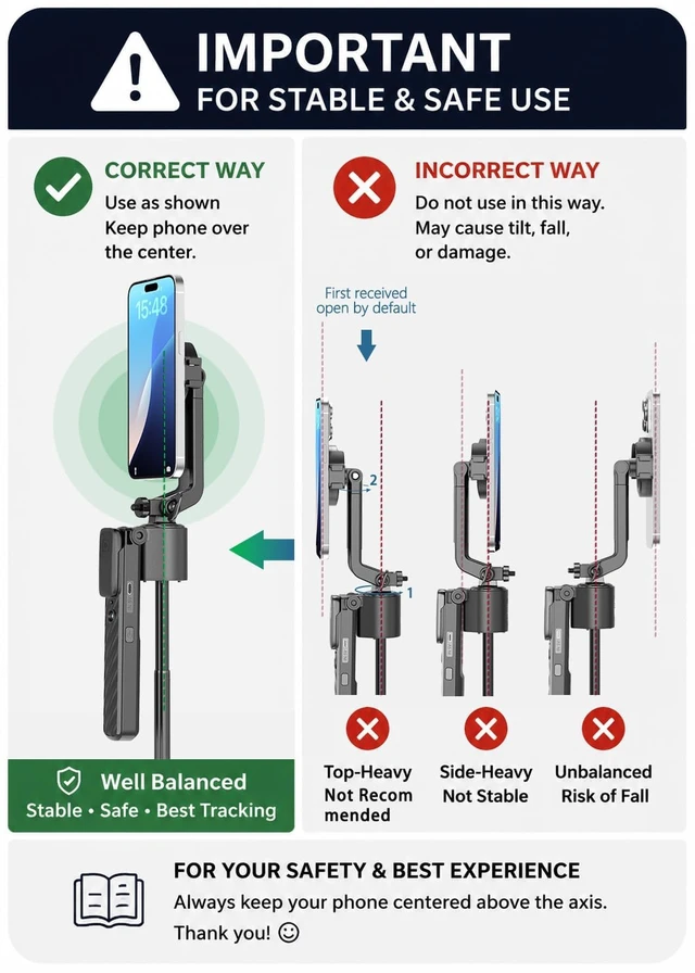 Alt view image 7 of 7 - 71" Auto Face Tracking Tripod, 1-Sec Quick Setup Magnetic Tripod for iPhone, No App Needed 360° Rotating Phone & Camera Tripod, Content Creator Essentials for TikTok YouTube