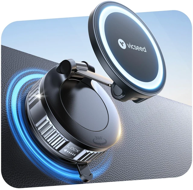 Main image of for MagSafe Car Mount [Upgraded 98LBS Strongest Suction,Won't Break | Military-Grade Vacuum Magnetic Phone Holder, 360° Rotation Base, Metal Arm&Hinges, Stable for iPhone 17 Pro Max 16 15 14 13