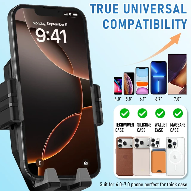 Alt view image 5 of 7 - Truck Phone Holder Mount,Car Phone Holder,Dashboard Windshield Phone Holder 16.9 inch Long Arm,Super Suction Cup Compatible with Pickup Truck,Commercial Truck and All Phone