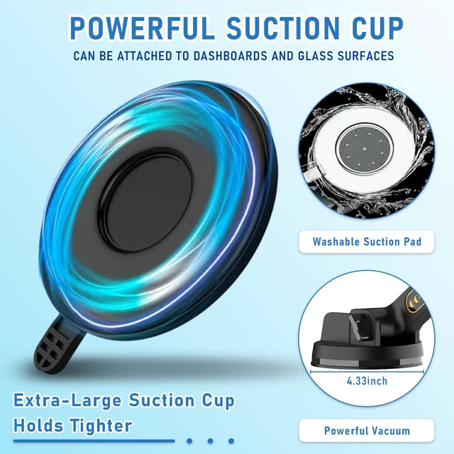 Alt view image 6 of 7 - Truck Phone Holder Mount,Car Phone Holder,Dashboard Windshield Phone Holder 16.9 inch Long Arm,Super Suction Cup Compatible with Pickup Truck,Commercial Truck and All Phone