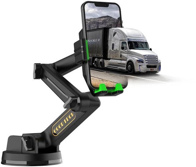 Main image of Heavy Duty Phone Holder - Long Arm, Anti-Shake Suction Cup, Compatible with All Phones & Vehicles