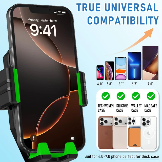 Alt view image 5 of 7 - Heavy Duty Phone Holder - Long Arm, Anti-Shake Suction Cup, Compatible with All Phones & Vehicles