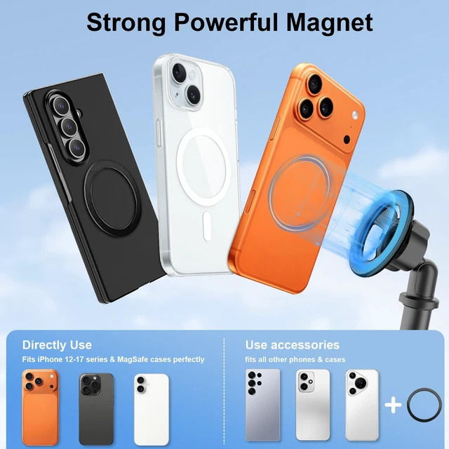 Alt view image 3 of 7 - Magnetic Cup Holder Phone Mount for Car, 2 in 1 One-Hand Operation | Adjustable Vehicle Cupholder Expander Phone Holder, Compatible with iPhone Android Smartphones For Suv Truck Cars