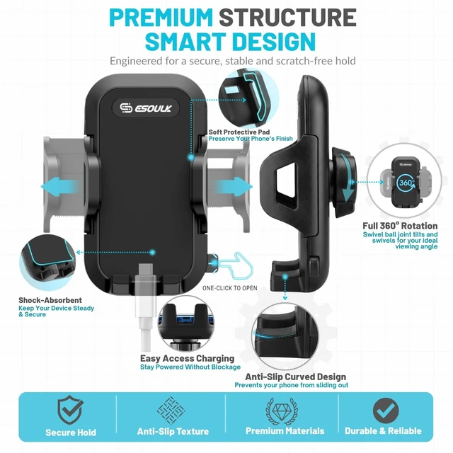 Alt view image 5 of 7 - Cup Holder Phone Mount 15 Inch Adjustable Gooseneck Arm for Car | Adjustable long arm and stable cup holder base keep your phone secure, easy to reach, and clear to view while driving