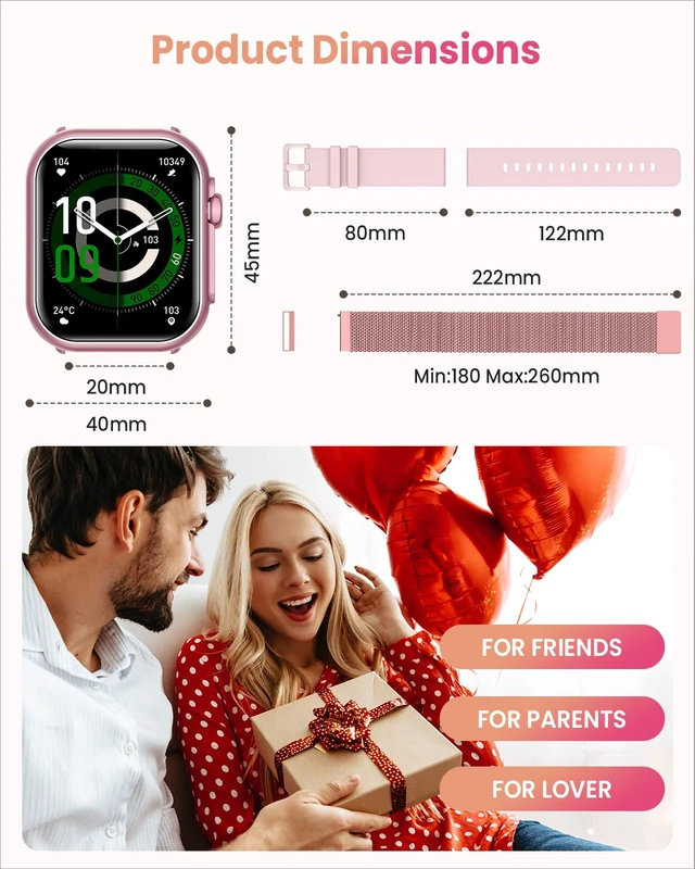 Alt view image 7 of 7 - Smart Watch for Women Men Fitness: 1.85" Smart Watch with 30 Days+ Battery Life Make/Recive Call Heart Rate SpO2 Sleep Monitor 120+ Sport IP68 Waterproof Fitness Tracker Watch for iPhone Android