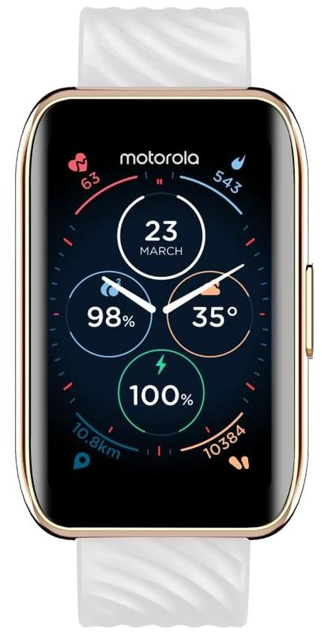 Main image of Moto 40 Bluetooth Smartwatch -10 Days Battery Life, Google Fit Integration, 1.5'' Crystal Clear Display, Heart Tracking, in-Depth Sleep Tracking, iOS and Android Compatible - Rose Gold
