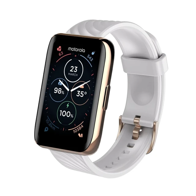 Alt view image 2 of 7 - Moto 40 Bluetooth Smartwatch -10 Days Battery Life, Google Fit Integration, 1.5'' Crystal Clear Display, Heart Tracking, in-Depth Sleep Tracking, iOS and Android Compatible - Rose Gold