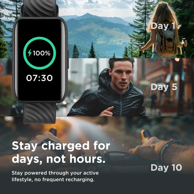 Alt view image 3 of 7 - Moto 40 Bluetooth Smartwatch -10 Days Battery Life, Google Fit Integration, 1.5'' Crystal Clear Display, Heart Tracking, in-Depth Sleep Tracking, iOS and Android Compatible - Rose Gold