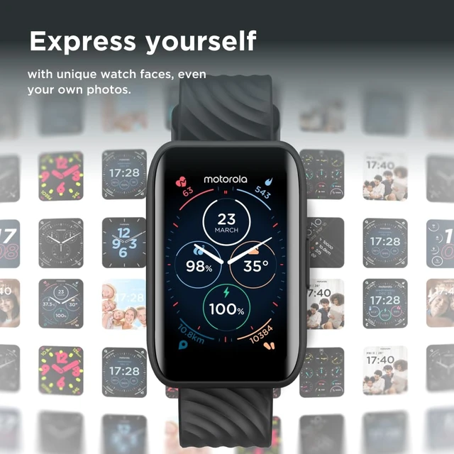 Alt view image 6 of 7 - Moto 40 Bluetooth Smartwatch -10 Days Battery Life, Google Fit Integration, 1.5'' Crystal Clear Display, Heart Tracking, in-Depth Sleep Tracking, iOS and Android Compatible - Rose Gold