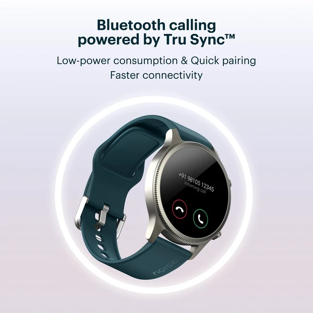 Alt view image 4 of 6 - Halo Premium Metallic Smartwatch, 1.43" AMOLED Display, 7 Day Battery, BT Calling (Make/Answer), Dust & Water Resistant, 100+ Sport Modes, NoiseFit App Supprt, 1 Year Warranty