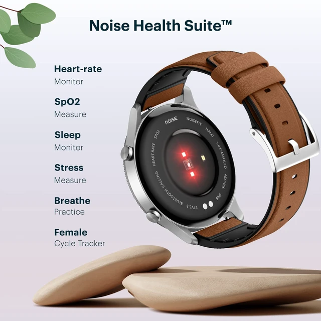 Alt view image 5 of 6 - Halo Premium Metallic Smartwatch, 1.43" AMOLED Display, 7 Day Battery, BT Calling (Make/Answer), Dust & Water Resistant, 100+ Sport Modes, NoiseFit App Supprt, 1 Year Warranty