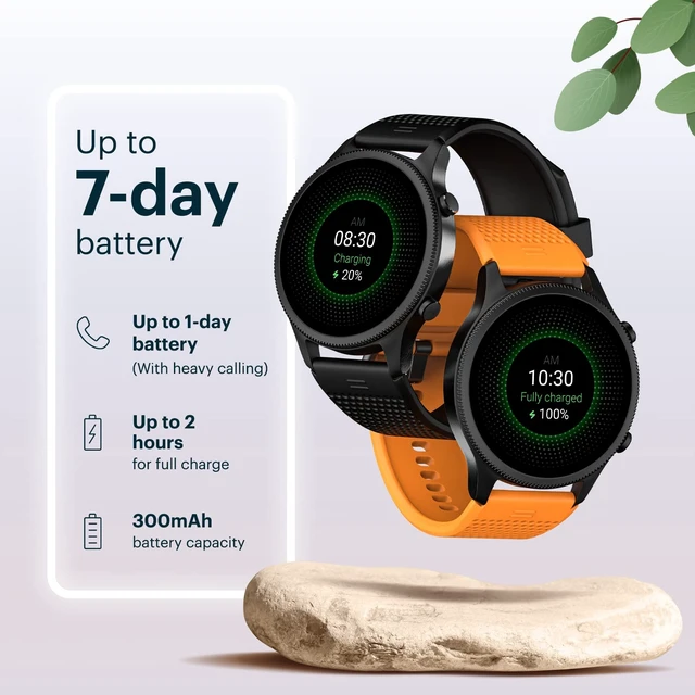Alt view image 6 of 6 - Halo Premium Metallic Smartwatch, 1.43" AMOLED Display, 7 Day Battery, BT Calling (Make/Answer), Dust & Water Resistant, 100+ Sport Modes, NoiseFit App Supprt, 1 Year Warranty
