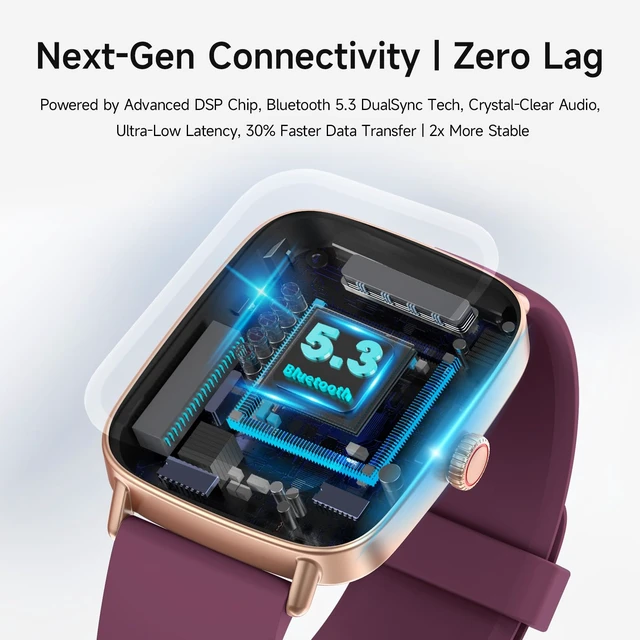 Alt view image 5 of 7 - Smart Watch for Women, 1.85" HD Smartwatch (Answer/Make Calls), 2 Bands Compatible iPhone/Samsung/Android, 100+ Sport Modes Fitness Tracker with Heart Rate/Sleep/Step Monitor, IP68 Waterproof