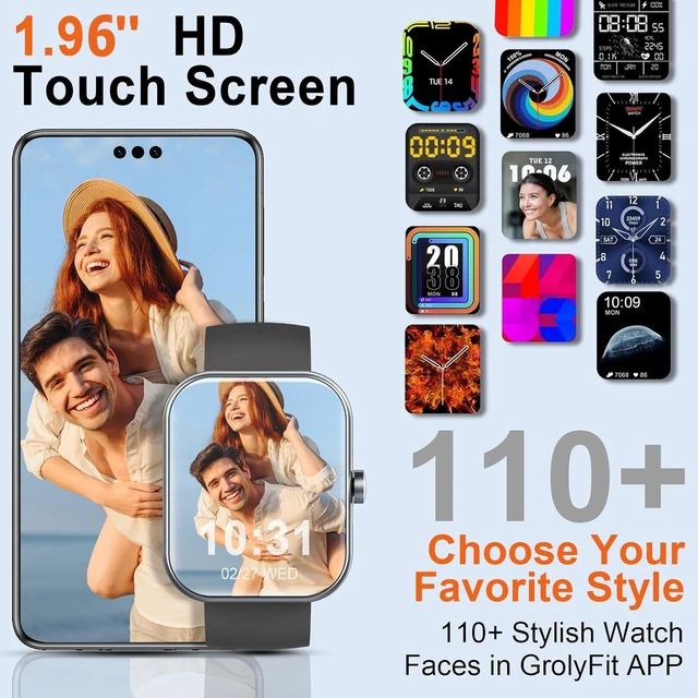 Alt view image 7 of 7 - Smart Watch for Men Women (Answer/Make Call), 2025 New 1.91" HD SmartWatch, Fitness Watch with 120+ Sport Modes, IP68 Waterproof, Heart Rate/Sleep Monitor, Pedometer, Activity Tracker for Android iOS