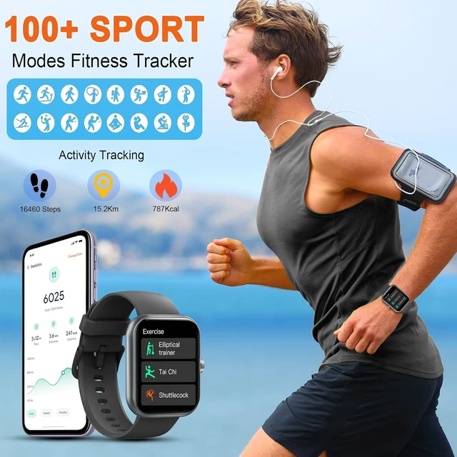 Alt view image 6 of 7 - Smart Watch for Men Women (Answer/Make Call), 2025 New 1.91" HD SmartWatch, Fitness Watch with 120+ Sport Modes, IP68 Waterproof, Heart Rate/Sleep Monitor, Pedometer, Activity Tracker for Android iOS