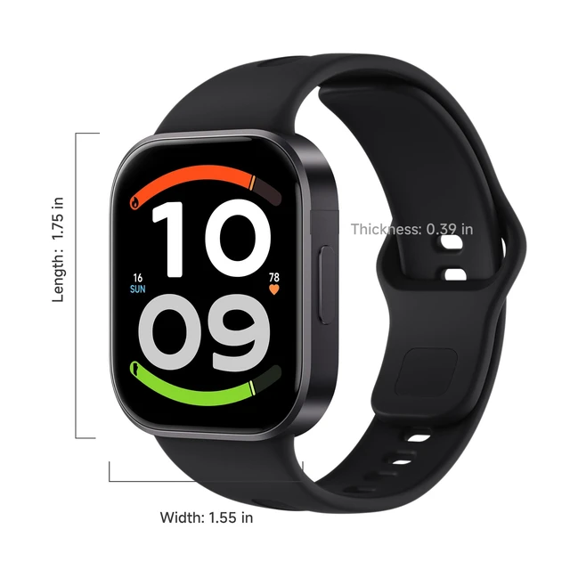 Alt view image 2 of 7 - Redmi Watch 6 Active Smart Watch AMOLED 18-Day Battery Black | Bluetooth calling, heart rate and SpO recording, sleep tracking, IP68 water resistance, slim flat-edge design