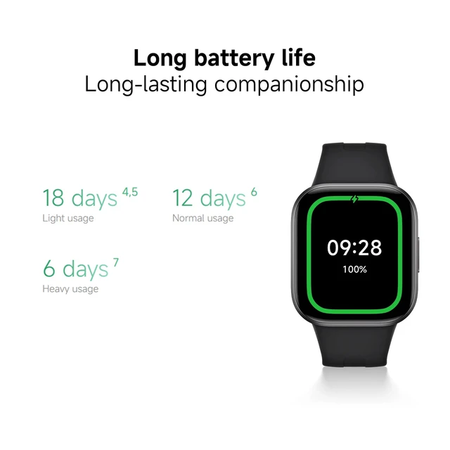 Alt view image 5 of 7 - Redmi Watch 6 Active Smart Watch AMOLED 18-Day Battery Black | Bluetooth calling, heart rate and SpO recording, sleep tracking, IP68 water resistance, slim flat-edge design