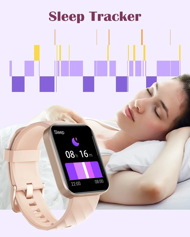 Alt view image 4 of 7 - Smart Watches for Women, Bluetooth Calls, Fitness Tracker Pink | for iPhone/Android Phones, 1.85" HD, Heart Rate Monitor Sleep Tracker, Step Calories Counter, 100+ Sports Types, Waterproof