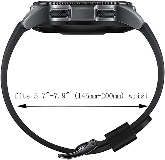 Alt view image 4 of 6 - Band for Galaxy Watch 3 41mm / Galaxy Watch 42mm / Galaxy Watch Active/Galaxy active 2 watch band/Gear S2 Classic band, 20mm Silicone Sport Quick Release Replacement Strap, Black