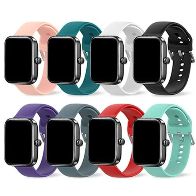 Alt view image 2 of 7 - Compatible with Tensky ID208 Plus BT Smart Watch Bands, Replacement Flexible Silicone Bands for Tensky ID208 Plus BT Smartwatch (8-Pack)