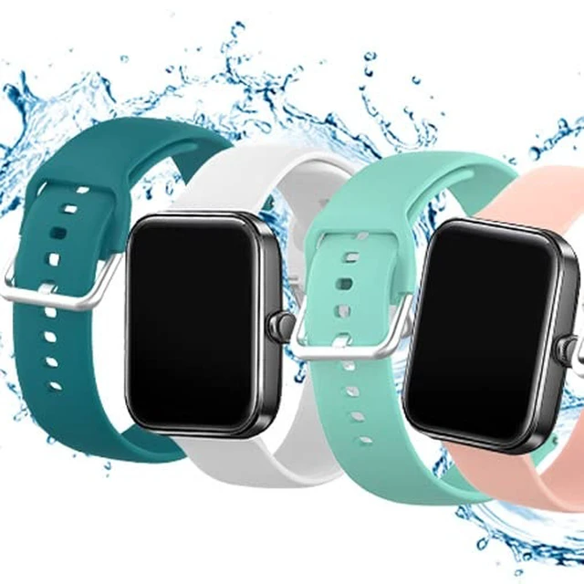 Alt view image 4 of 7 - Compatible with Tensky ID208 Plus BT Smart Watch Bands, Replacement Flexible Silicone Bands for Tensky ID208 Plus BT Smartwatch (8-Pack)