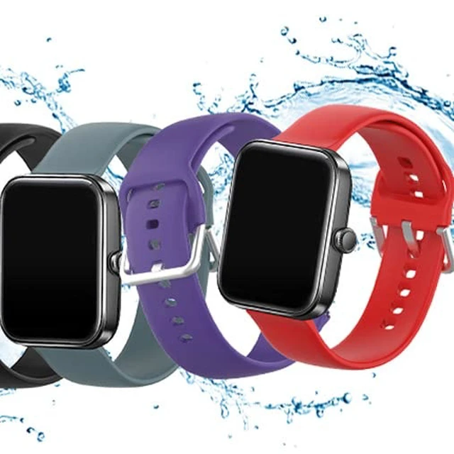 Alt view image 5 of 7 - Compatible with Tensky ID208 Plus BT Smart Watch Bands, Replacement Flexible Silicone Bands for Tensky ID208 Plus BT Smartwatch (8-Pack)