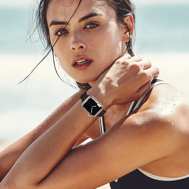 Alt view image 5 of 7 - Slim Silicone Bands Compatible with Apple Watch Band Women Floral Breathable Braided Lace Thin Sport Strap Replacement Wristbands iWatch SE Series 11 10 9 8 7 6 5 4 3 ultra 2