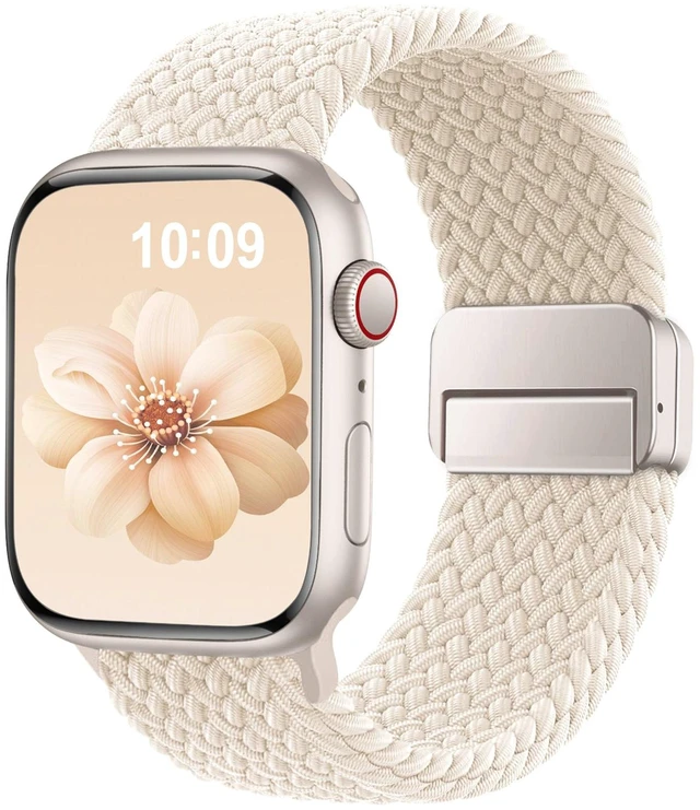 Main image of Braided Stretchy Band Compatible with Apple Watch Bands for Women Men | Nylon Solo Loop 38mm 40mm 41mm 42mm 46mm 44mm 45mm 49mm Sport Strap for iWatch bands Series SE 11 10 9 8 7 6 5 4 3 Ultra 3 2