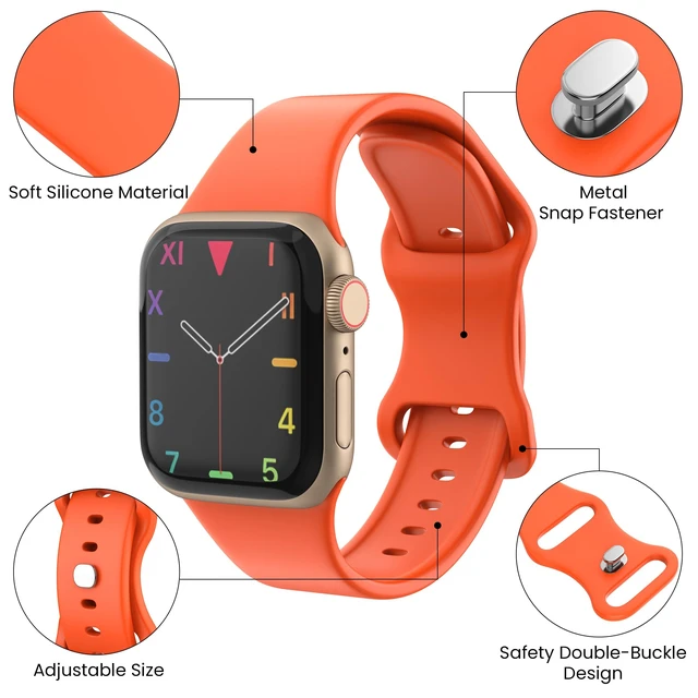 Alt view image 3 of 7 - 18 Pack Bands Compatible with Apple Watch Band 49mm 46mm 45mm 44mm 42mm 41mm 40mm 38mm for Women Men, Sport Silicone Breathable Strap for iWatch Series Ultra 11 10 9 8 SE 7 6 5 4 3 2 1