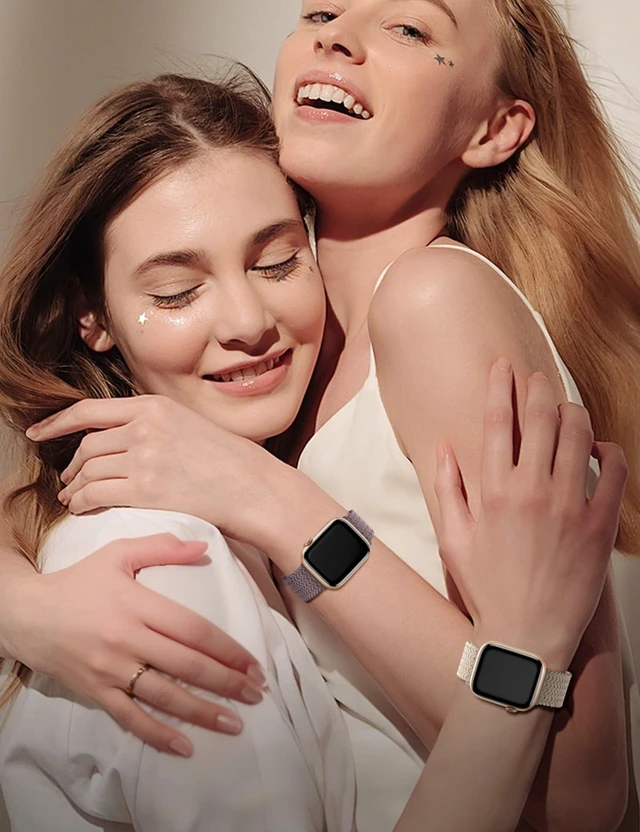 Alt view image 6 of 7 - Braided Stretchy Band Compatible with Apple Watch Bands for Women Men | Nylon Solo Loop 38mm 40mm 41mm 42mm 46mm 44mm 45mm 49mm Sport Strap for iWatch bands Series SE 11 10 9 8 7 6 5 4 3 Ultra 3 2