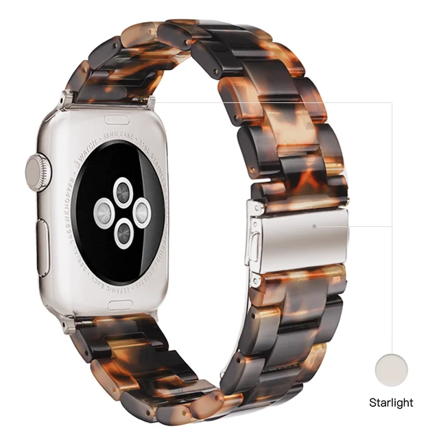 Alt view image 2 of 7 - Light Apple Watch Bands-Fashion Resin band 38mm/40mm/41mm/42mm(Series 11 10),iWacth Bands,Apple Watch Bands for Women,Compatible with iWatch Bands for Women Series 11 SE 10 9 8 7 6 5 4 3 2 1