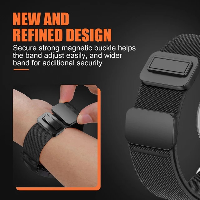 Alt view image 4 of 7 - Magnetic Elastic Bands for Samsung Galaxy Watch 7/6/5/4/FE 40mm 44mm/Galaxy Watch 6 Classic 43 47mm/5 Pro 45mm/4 Classic 42 46mm/Active 2, 20mm Wristband Stretchy Nylon Sport Strap Men Women