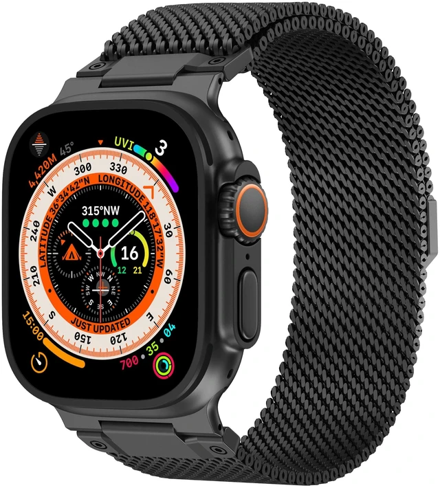 Main image of Milanese Loop Compatible for Apple Watch Ultra 3 2 1 Band 49 46 45 44 42mm | Men Stainless Steel Rugged Mesh Band,Strong Magnetic Clasp, Adjustable Strap for iWatch Series 11/10/9/8/7/6/5/4/SE/Ultra
