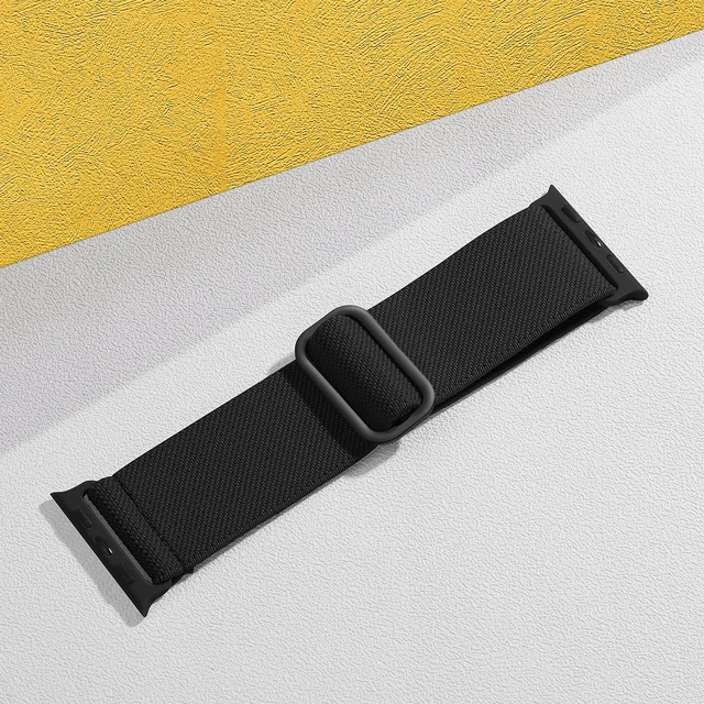 Alt view image 2 of 7 - Compatible with Apple Watch Bands Ultra 3/2/1 49mm 46mm 45mm 44mm 42mm 41mm 40mm 38mm Men Women, Soft Nylon Stretchy Braided Straps Fits for iWatch Bands Series 11/10/9/8/7/6/5/4/3/2/1/SE3-1