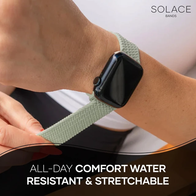 Alt view image 4 of 7 - Imperium Adapt Wide Adjustable Nylon Braided Watch Band - Compatible with All Apple Watches - Solace Apple Watch Bands for Women & Men - Smart Watches Band Series 11-1, Ultra, SE