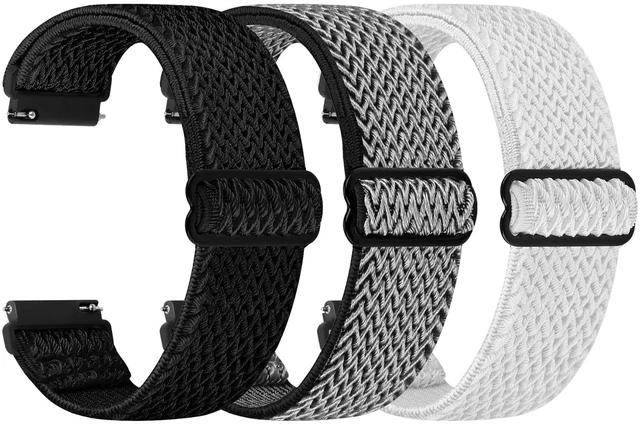 Main image of Quick Release Watch Band - Choice of Width -18mm 19mm 20mm 22mm 24mm Watch Bands, Solo Loop Adjustable Elastic Nylon Watch Straps Replacement Wristband for Men Women