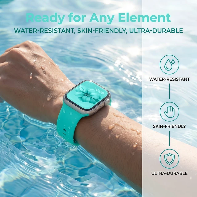 Alt view image 4 of 7 - 18 Pack Silicone Bands Compatible with Apple Watch 38mm 40mm 41mm 42mm 44mm 45mm 46mm 49mm Women Men, Soft Waterproof Replacement Wrist Sport Band for iWatch Series 11 10 9 8 7 6 5 4 3 2 1 SE Ultra