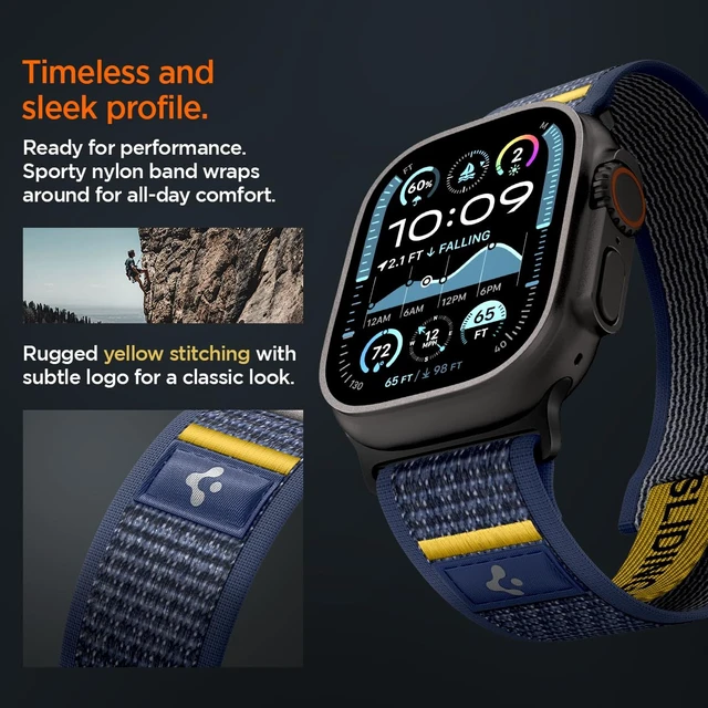 Alt view image 5 of 7 - Athlex Air for Apple Watch Band, Lightweight Adjustable Strap | For Apple Watch Ultra 3/2/1 49mm, Series 11/10 46mm, 9/8/7 45mm, SE3/SE2/SE/6/5/4 44mm, 3/2/1 42mm, Active Navy