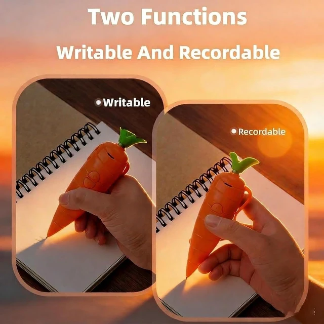 Alt view image 3 of 6 - Carrot Pen Recorder Recording Voice Birthday Recorders for Kids Device Recordable Gifts Merch that Records Audio Small Merchandise with Playback Stuff Surprise Toy Student Cute Carrot Shaped