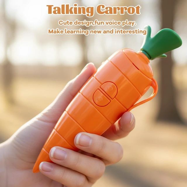 Alt view image 6 of 7 - Carrot Recorder Pen, Cute Carrot Pen Writing Tool with Voice Recording Feature, Creative Writing Projects and Learning Activities, Two Pens Per Package
