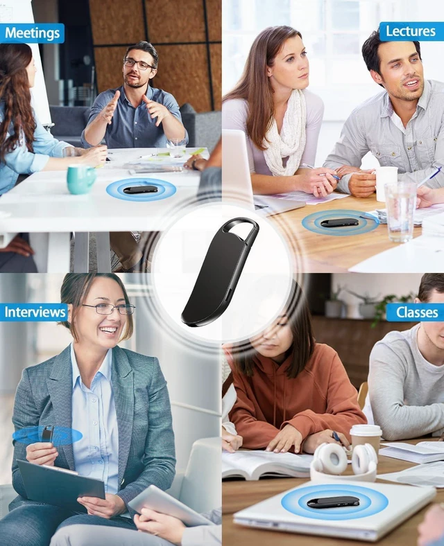 Alt view image 6 of 7 - Digital Voice Recorder, V11 32GB (2450Hrs) HD Clear Recording Portable Voice Activated Recorder with 2159 Intelligent Noise Reduction & Metal Housing, For Meeting Lecture Class Interview