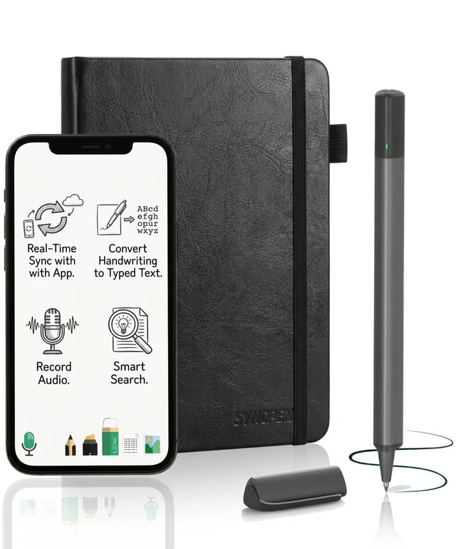 Main image of Digital Notebook Smart Pen Set | Real Time Sync from Paper to App, Bluetooth Pen with OCR and Audio Recording | Gift for Students, Creators & Professionals