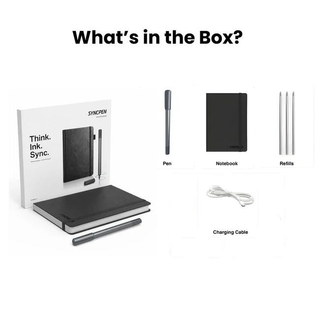 Alt view image 7 of 7 - Digital Notebook Smart Pen Set | Real Time Sync from Paper to App, Bluetooth Pen with OCR and Audio Recording | Gift for Students, Creators & Professionals