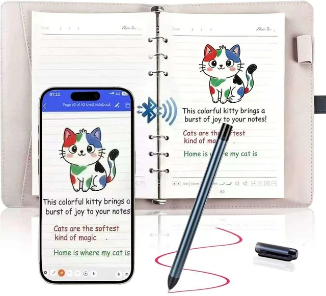 Main image of Digital Notebook with Pen Set smart Pen Enables Synchronized Handwriting, OCR to Text, Offline Storage, Audio Recording and Note Sharing, Compatible with iOS and Android