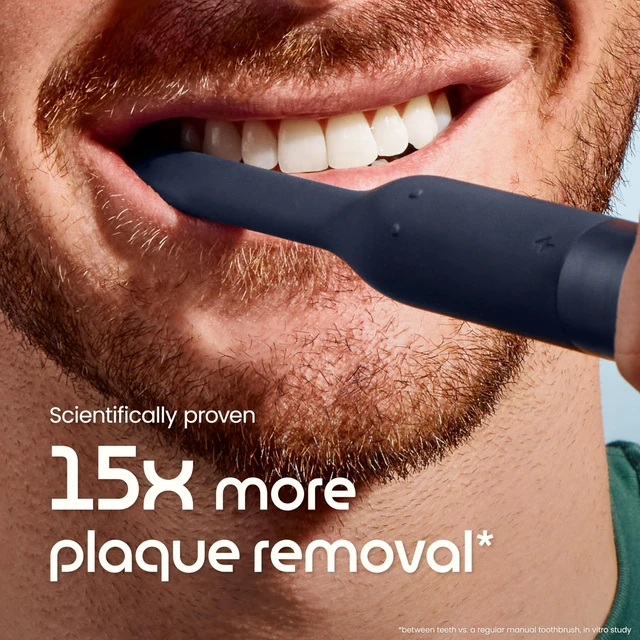 Alt view image 2 of 7 - Ultra Lite Sonic Electric Toothbrush, 3 Modes, Mirror Mount, Ash | Slim Lightweight Design, 3 Guided Brushing Modes, 15X More Plaque Removal, Pressure Sensor, 30-Day Battery, 3 Months Per Head