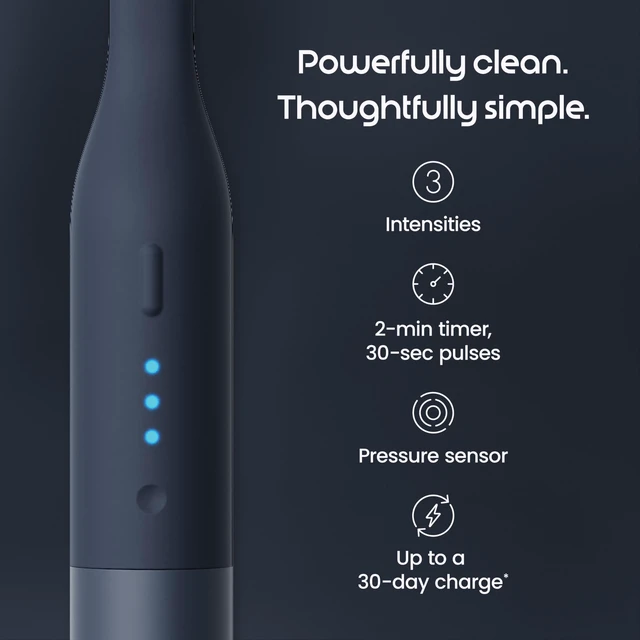 Alt view image 3 of 7 - Ultra Lite Sonic Electric Toothbrush, 3 Modes, Mirror Mount, Ash | Slim Lightweight Design, 3 Guided Brushing Modes, 15X More Plaque Removal, Pressure Sensor, 30-Day Battery, 3 Months Per Head