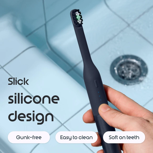 Alt view image 4 of 7 - Ultra Lite Sonic Electric Toothbrush, 3 Modes, Mirror Mount, Ash | Slim Lightweight Design, 3 Guided Brushing Modes, 15X More Plaque Removal, Pressure Sensor, 30-Day Battery, 3 Months Per Head