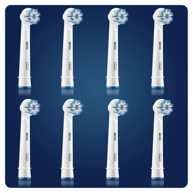 Alt view image 3 of 7 - Sensitive Clean Replacement Brush Heads x 8 Original Refill for Electric Toothbrush, White, 200 gram